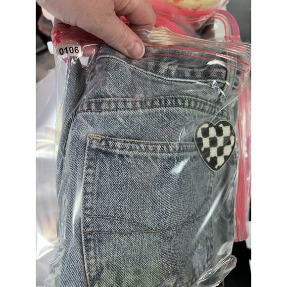 Vintage Anchor Blue Wide Leg Jeans Loose Fit 7 8 S Skater 90s Grunge 29x29 Women - Picture 14 of 14